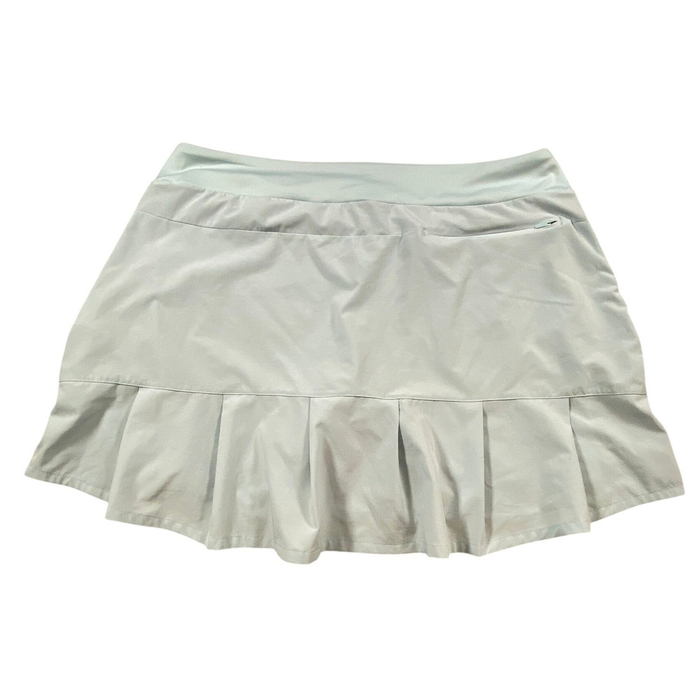 Nike Dri-FIT Womens Tennis Skirt Light Blue Pleated Skort XL Zipper Pocket